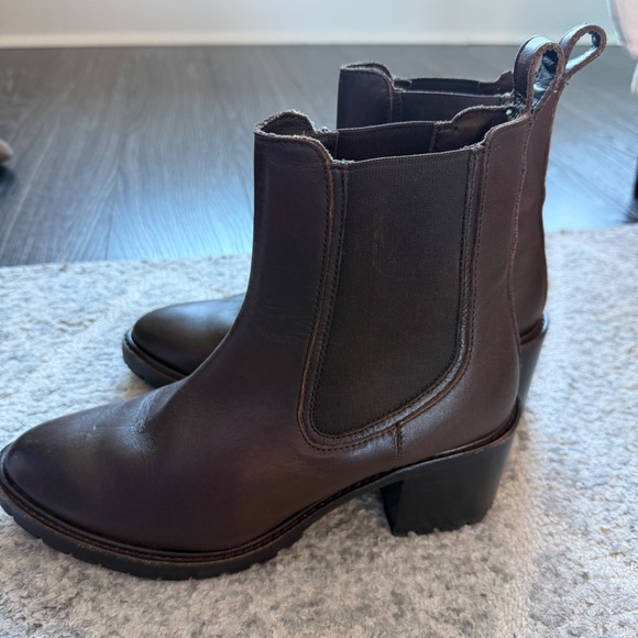 Knockout High Heel Chelsea Boot in Chocolate Brown - Picture 2 of 4